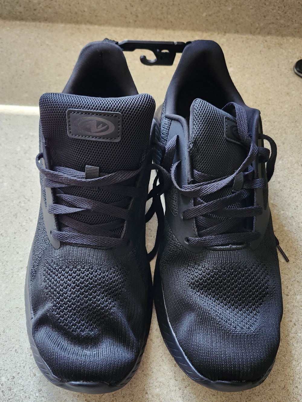 Athletic Works Men's Black Mesh Running Sneakers